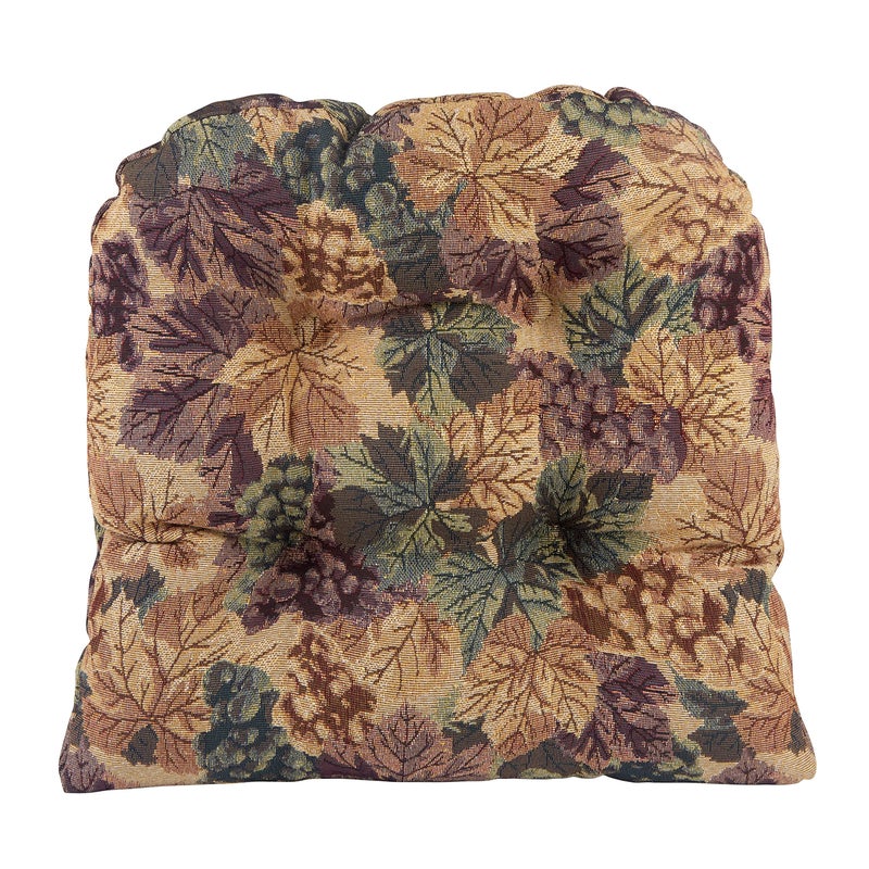 Klear Vu Gripper Overstuffed Universal Non-Slip Dining Chair Cushions for Kitchen Decor or Office Use, U-Shaped Skid-Proof Seat Pad, 15x15 Inches, 4 Count (Pack of 1), Multi - Image 2